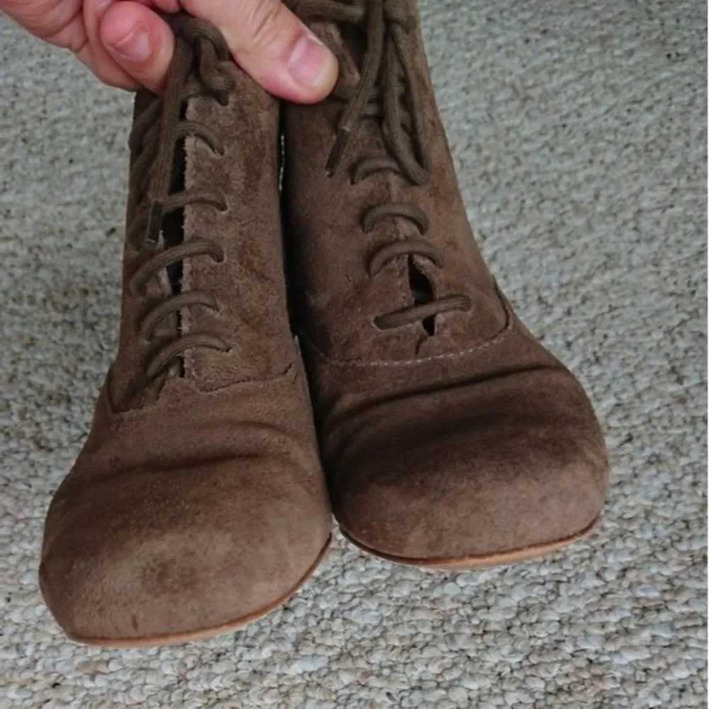Madewell the Emilia lace up boot brown size 7